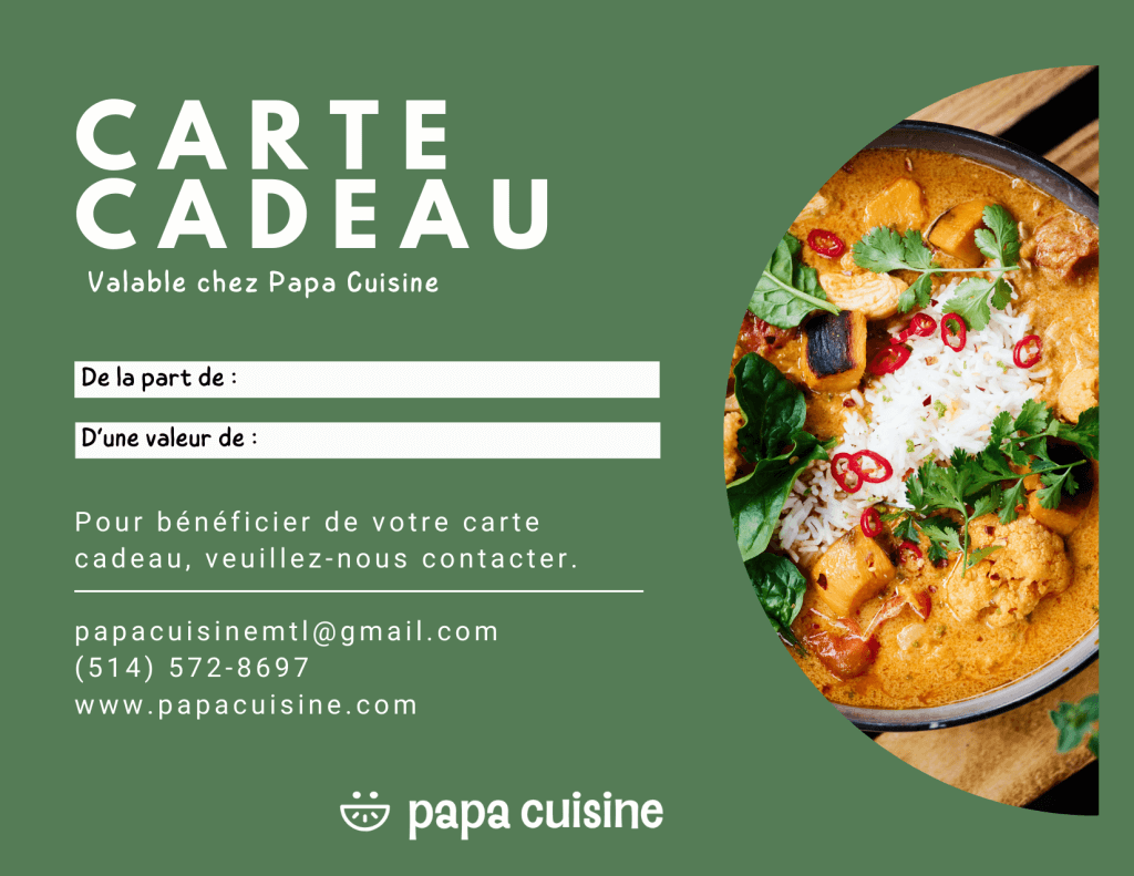 carte cadeau papacuisine